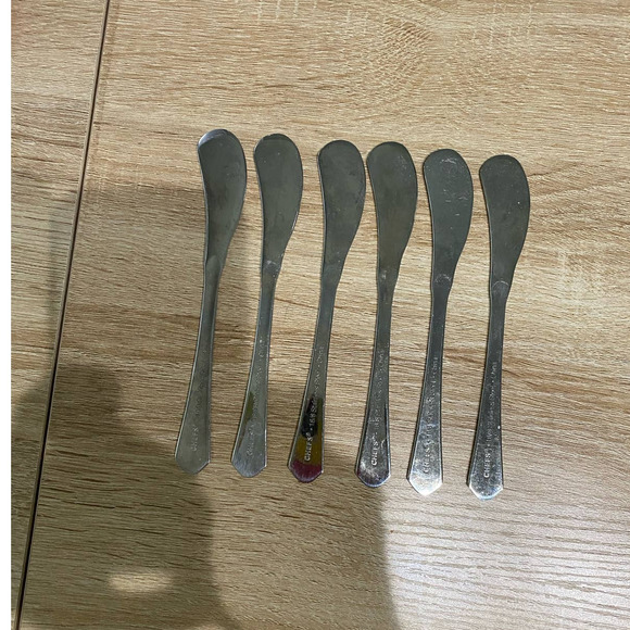 Set of 6 Chefs 18/8 stainless steel butter spreaders - Picture 2 of 3